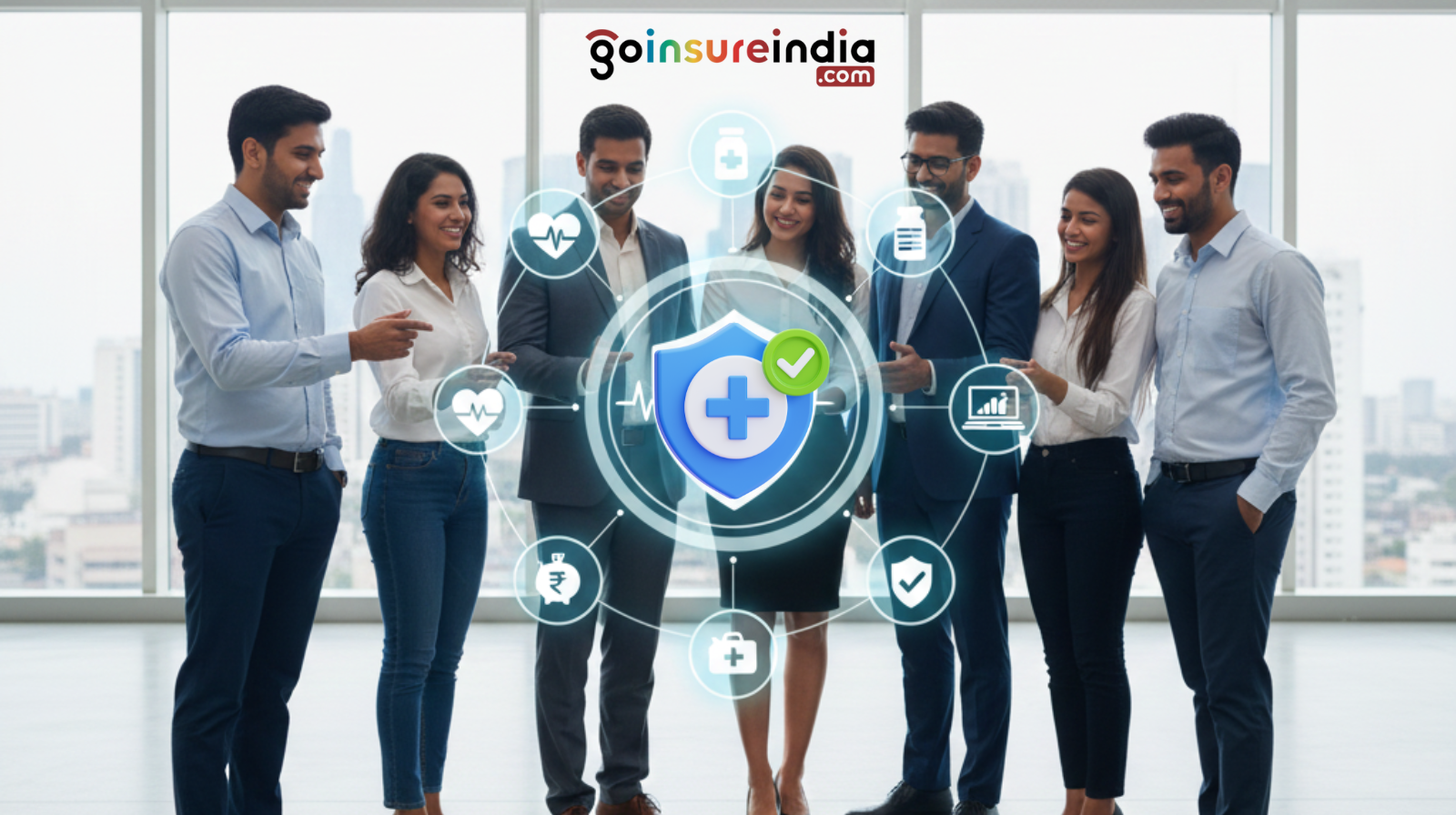 in this image 7 corporate employee targeting group health insurnce